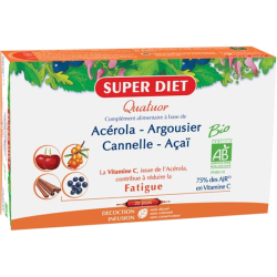 Quatuor Fatigue acérola argousier cannelle açaï Bio