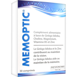 Memoptic Vision et Mémoire Ginkgo biloba et zinc Densmo