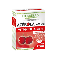 Herbesan Acerola 1000mg – Vitamine C Goût Cerise