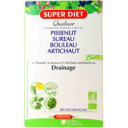 Quatuor drainage pissenlit sureau bouleau artichaut Bio Super