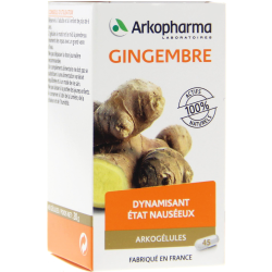 Arkogélules gingembre dynamisant et état nauséeux Arkop