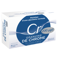 Granions de Chrome 200 μg/j Maintien d'une glyc&