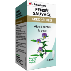 Arkogélules pensée sauvage aide à purifier la peau