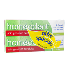 Soin gencives sensible anis 2 tubes Homéodent Boiron -&