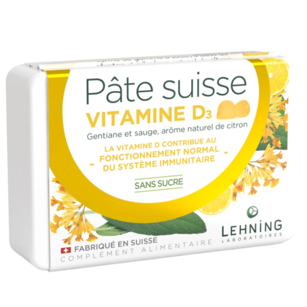 Pâte Suisse Vitamine D3 Lehning – Défenses & Vitalité