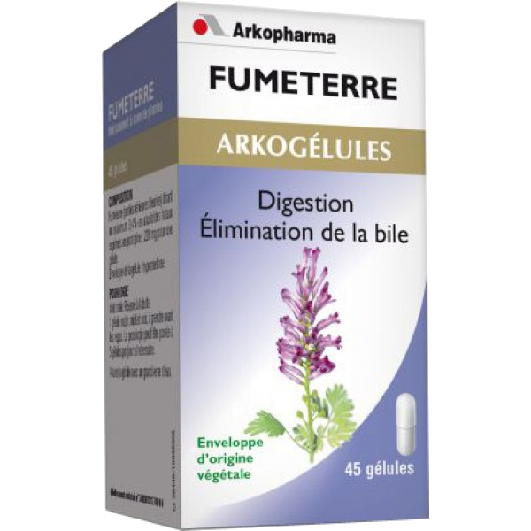 Arkogélules fumeterre digestion et élimination de la bile Arkopharma - 45 gélules