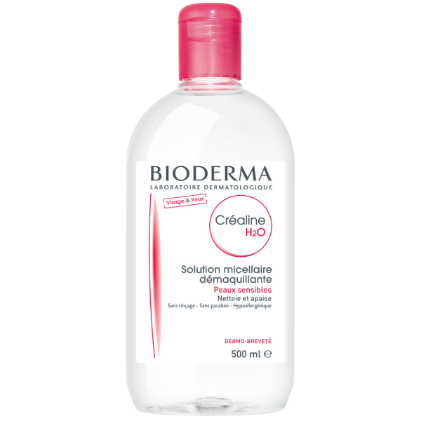 Créaline H20 Solution nettoyante Bioderma Flacon de 500 mL