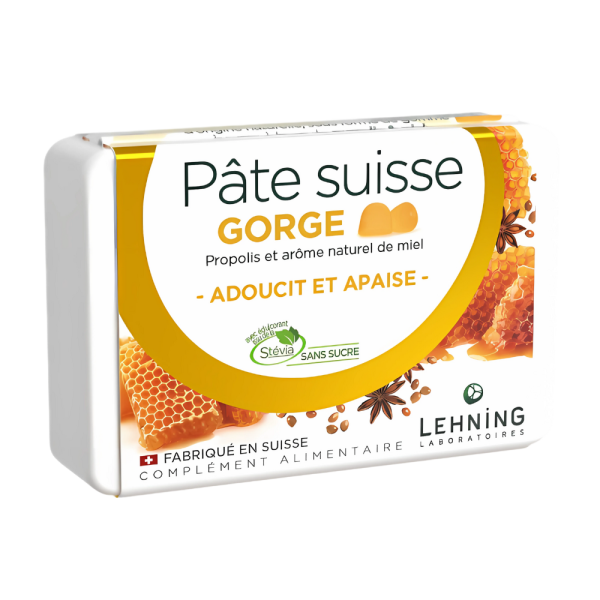 Pâte Suisse Gorge Lehning – Soulage et adoucit la gorge naturellement