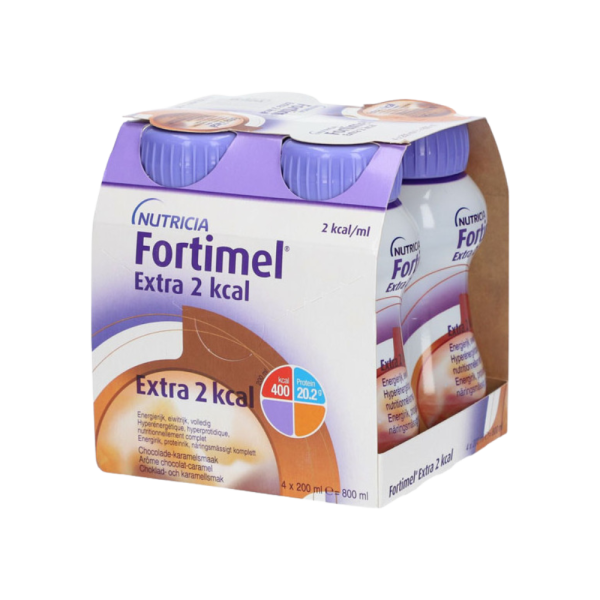 Nutricia Fortimel Extra Choco/Caramel 200 ml x4 – Complément Hyperprotéiné