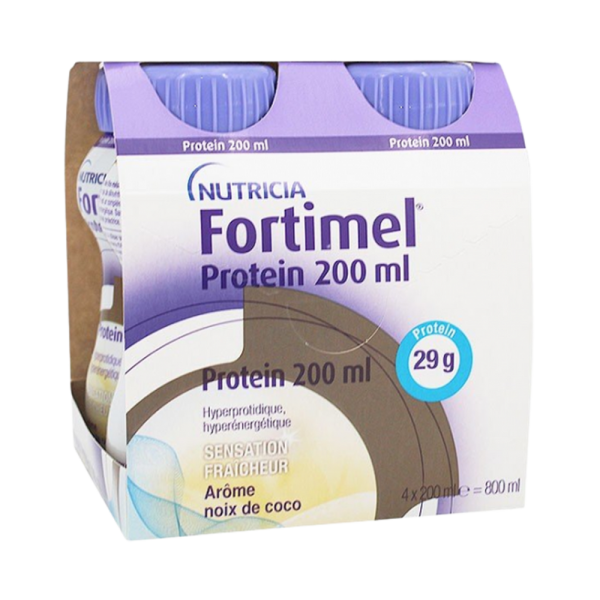 Nutricia Fortimel Protein Noix de Coco 200 ml x4 – Complément Hyperprotéiné