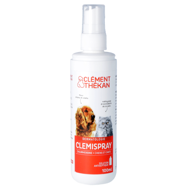Clemispray dermatologie nettoyage de la peau Chiens et Chats Clément Thékan - 100 ml