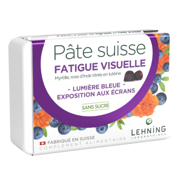 Pâte Suisse Fatigue Visuelle Myrtille & Lutéine – Lehning