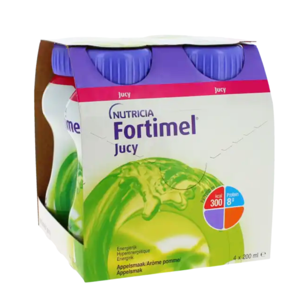 Nutricia Fortimel Jucy Pomme 200 ml x4 – Complément Hyperprotéiné Liquide