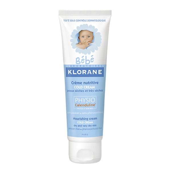 Crème Bébé nutritive cold cream peaux sèches physio calenduline Klorane - 40 mL