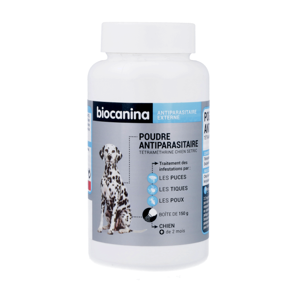 Poudre Antiparasitaire Traite les infestations parasitairaires chez le Chiens Biocanina - 150 g