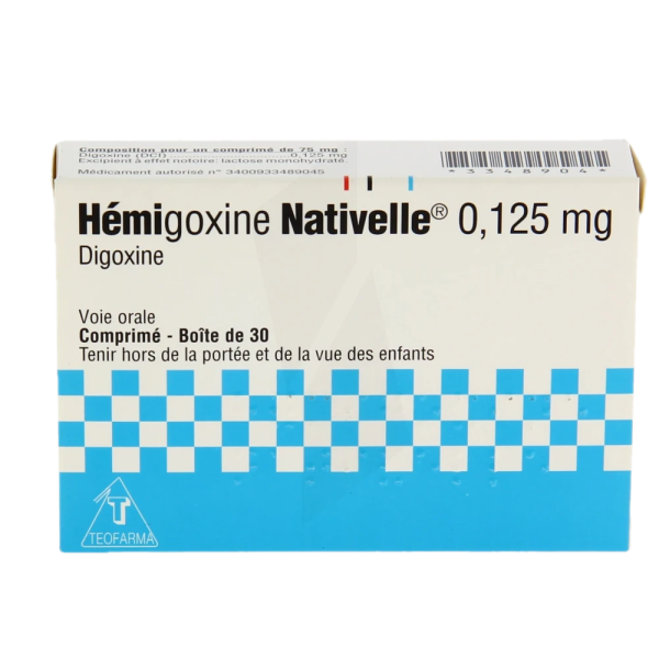 HEMIGOXINE NAT 0,125MG CPR 30