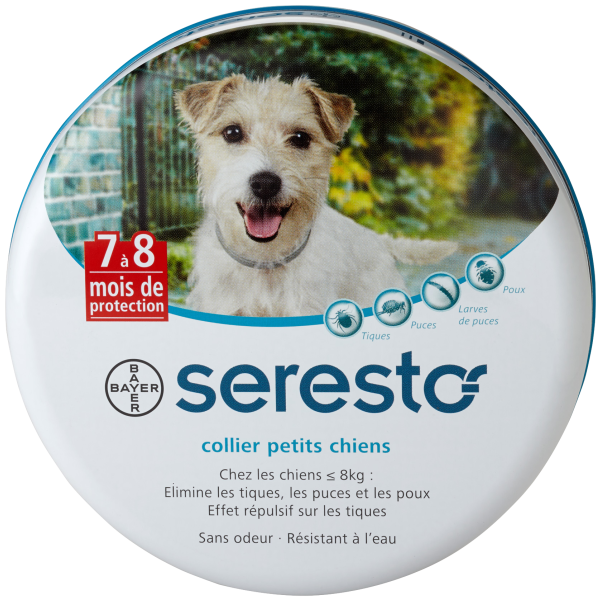 Seresto Antiparasitaire externe Collier petits chiens de plus de 8 kg Bayer - 38 cm