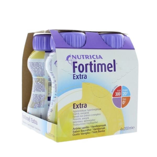 Nutricia Fortimel Extra Vanille 200 ml x4 – Complément Hyperprotéiné
