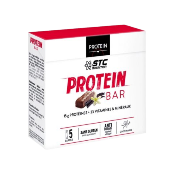 STC Nutrition Protein Barre Vanille – 5x50g | Barre Protéinée Gourmande