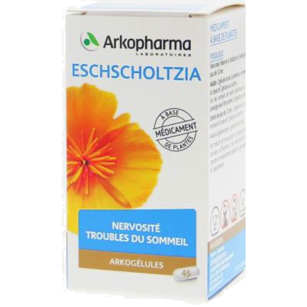 Arkogélules eschscholtzia nervosité et troubles du sommeil Arkopharma - 45 gélules