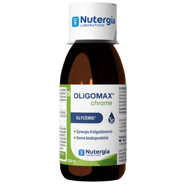 OligoMax Chrome Oligoéléments Complément alimentaire Nutergia - 125 mL