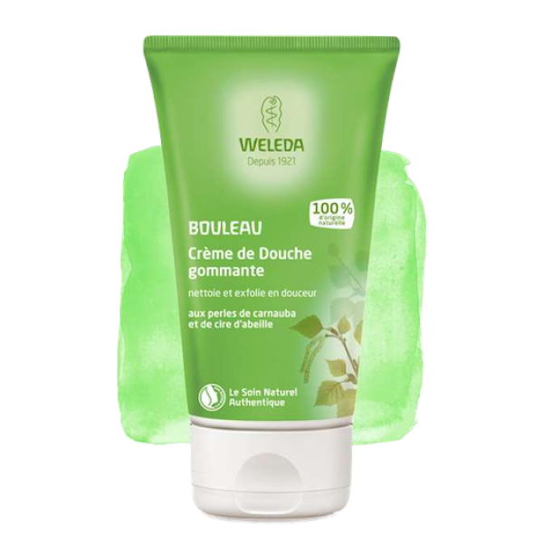 Crème de douche gommante au Bouleau Weleda - Tube de 150 mL