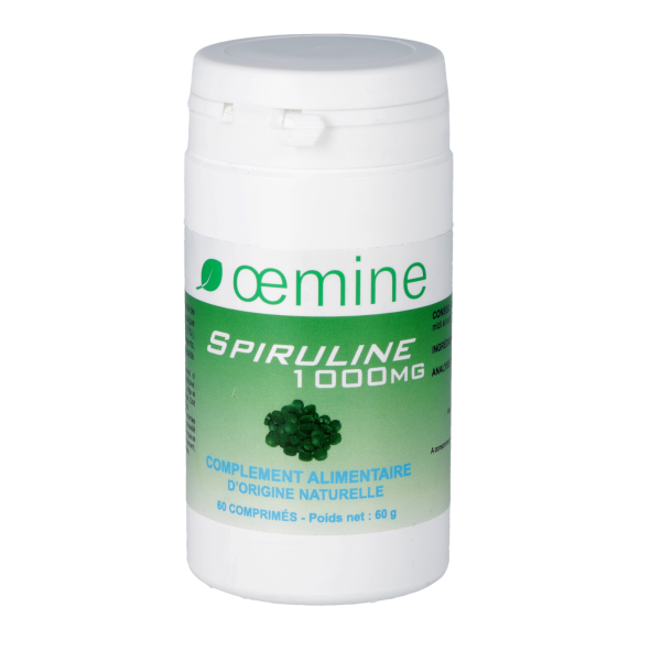 Complément Alimentaire Spiruline 1000mg Oemine - 60 Comprimés
