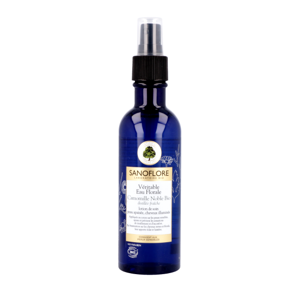 Véritable eau florale camomille noble Bio Peau apaisée Cheveux illuminés Sanoflore - 200 mL