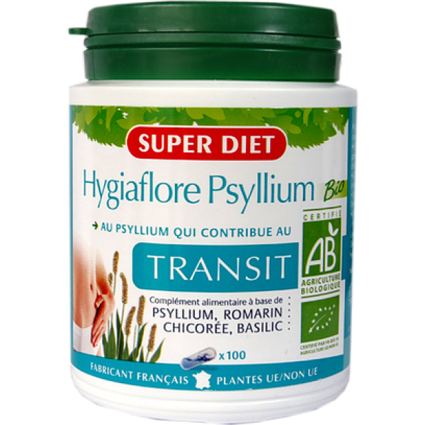 Hygiaflore psyllium transit Bio Super Diet - 100 Gélules