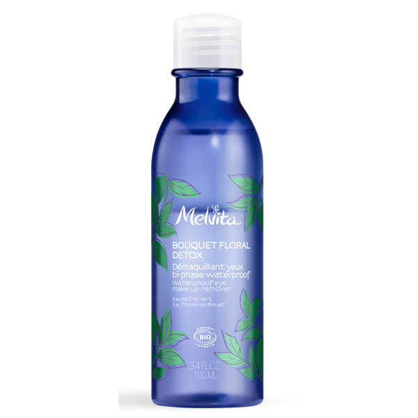 Bouquet Floral Détox Démaquillant Yeux Bi-Phase Waterproof Bio Melvita - Flacon de 100ml