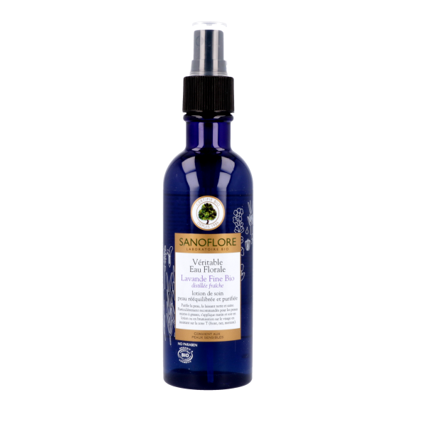 Véritable eau florale Lavande fine Bio Peau rééquilibrée et purifiée Sanoflore - 200 mL