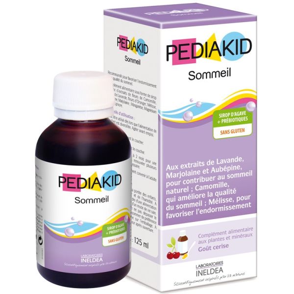 Pediakid Sommeil sirop aux plantes naturelles pour bien dormir sans gluten Ineldea - 125 mL
