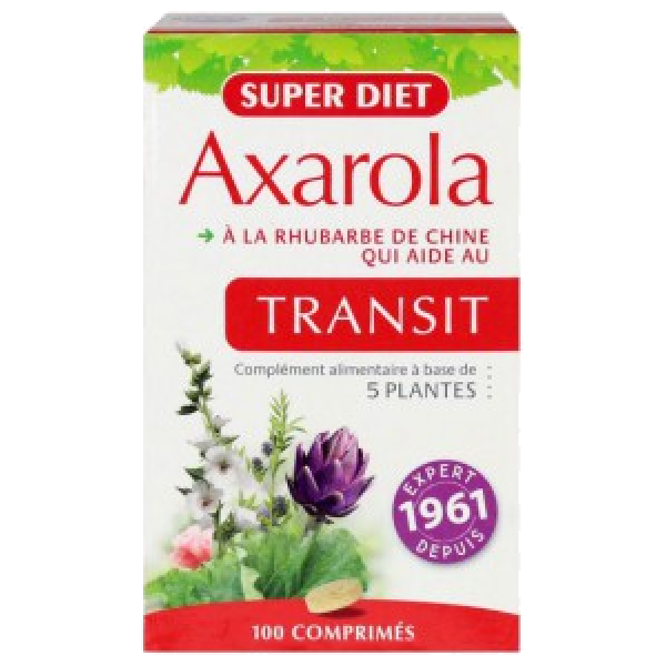 Axarola Transit rhubarbe de chine Super Diet - 100 Comprimés