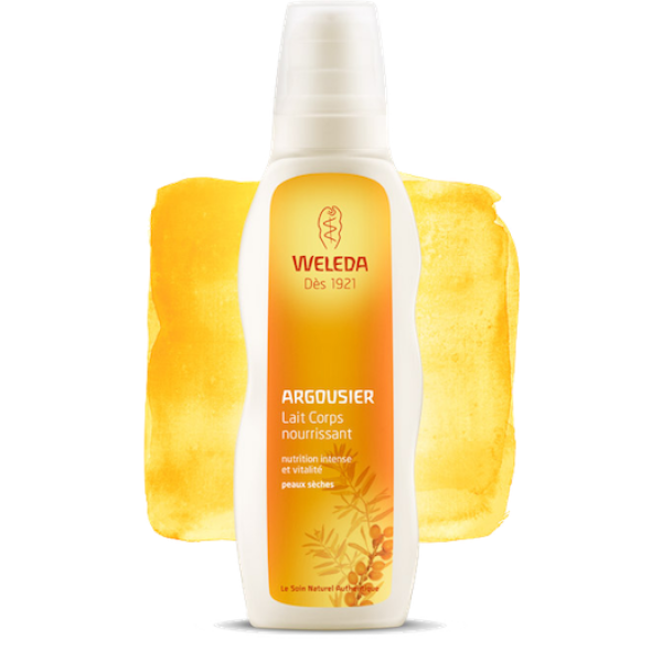 Lait corps nourrissant Argousier Weleda - Flacon de 200 mL