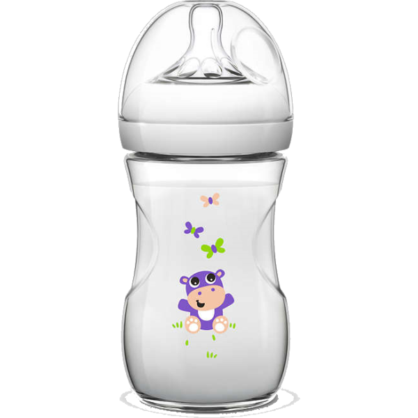 Biberon Natural 1m+ à débit lent Dessin Singe Philips Avent - 260 mL