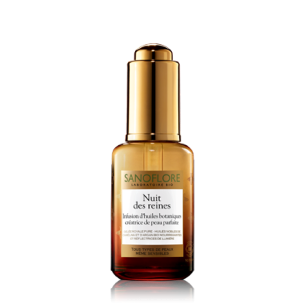 Nuit des reines Infusion d'huiles botaniques créatrice de peau parfaite Sanoflore - 30 mL