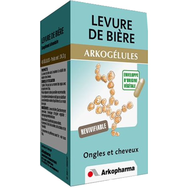 Arkogélules levure de bière beauté ongles et cheveux  Arkopharma