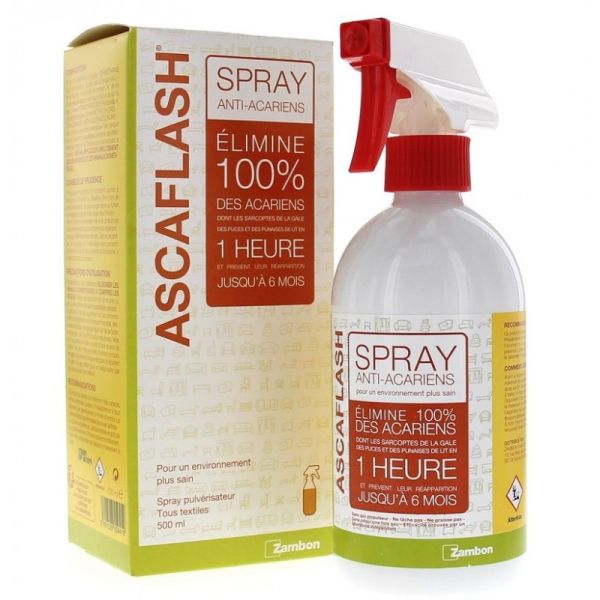 Ascaflash traitement anti acarien gale et punaises de lit 500 mL
