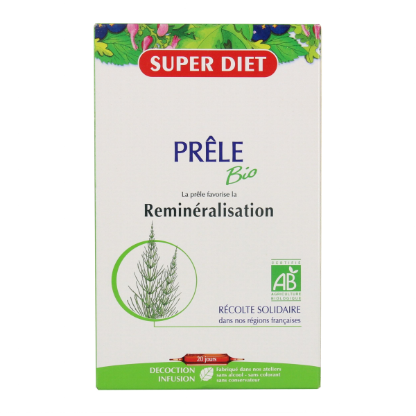 Prêle reminéralisation Bio Super Diet - 20 Ampoules
