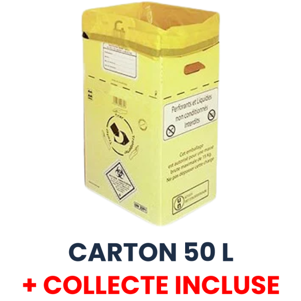 50 L Carton Collecteur DASRI