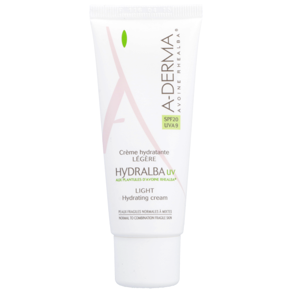 Crème hydratante UV légère Hydralba Aderma - 40 mL