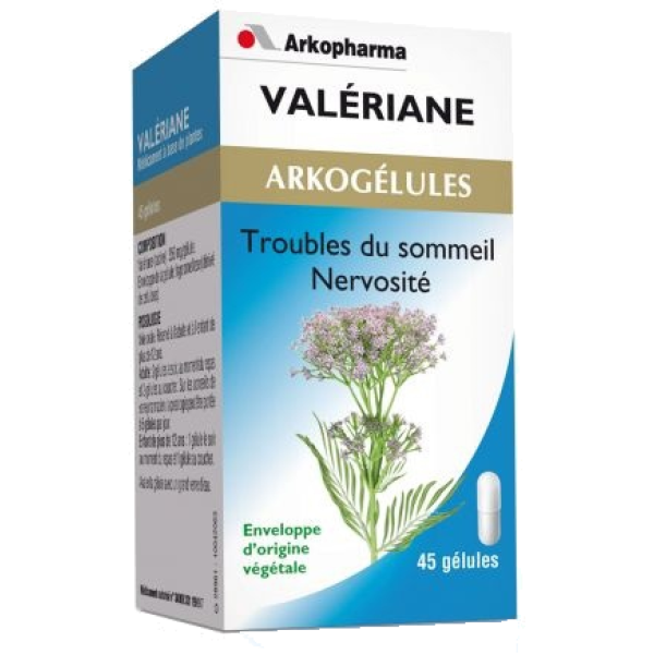 Arkogélules Valériane troubles du sommeil nervosité Arkopharma