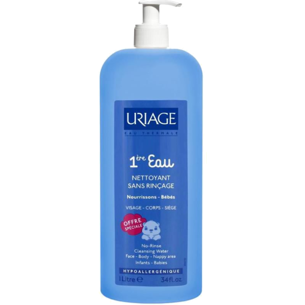 1ère Eau nettoyante Bébé sans rinçage Uriage - 1 L