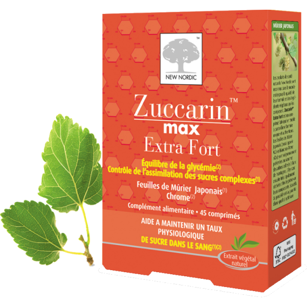 Zuccarin max extra fort équilibre de la glycémie New Nordic - 45 comprimés