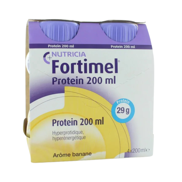 Nutricia Fortimel Protein Banane 200 ml x4 – Complément Hyperprotéiné