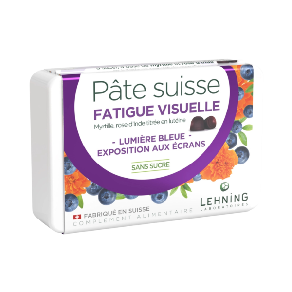 Pâte Suisse Fatigue Visuelle Myrtille & Lutéine – Lehning
