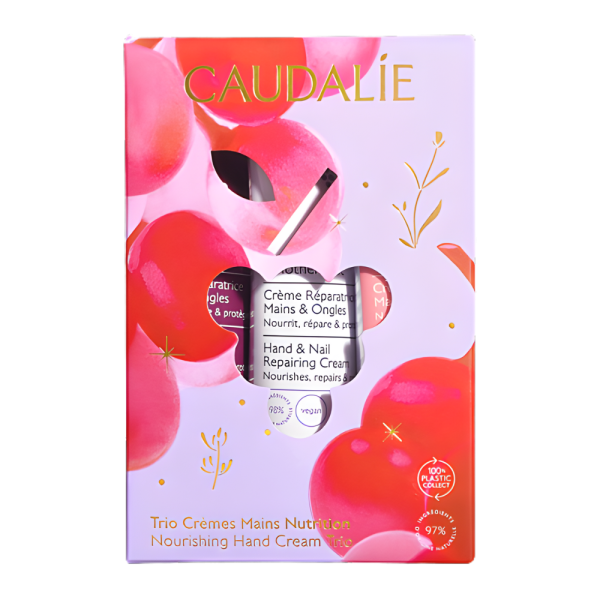 Caudalie Coffret Trio Crèmes Mains Noël 2025 – 3 parfums iconiques pour mains douces