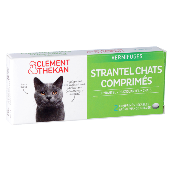 Vermifuges Strantel pour Chats de plus de 4 kg Clément Thékan