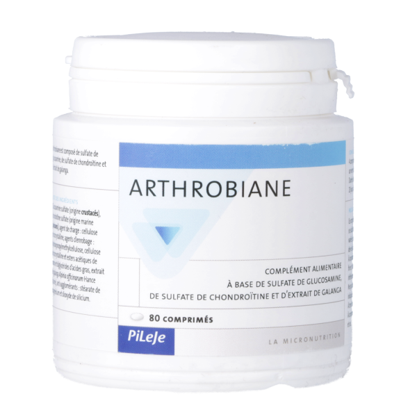 Arthrobiane Complément alimentaire chondroïtine et glucosamine sulfate Pileje - 80 comprimés