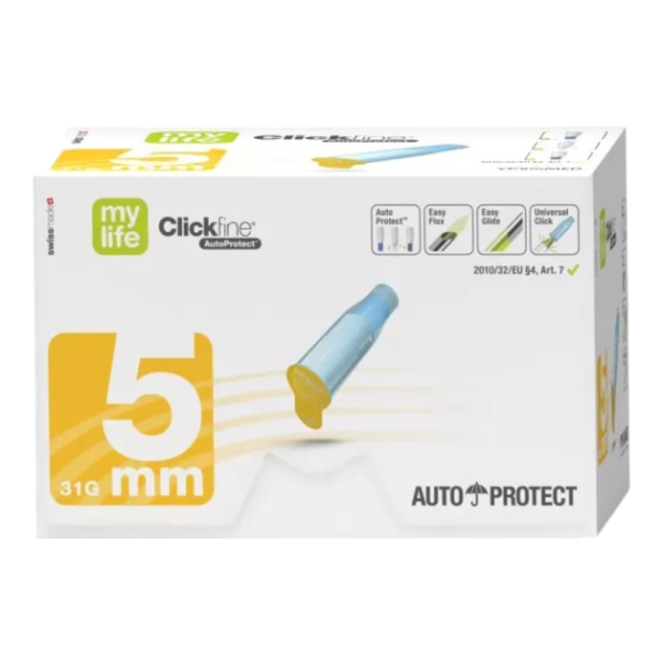 Mylife Clickfine AutoProtect Aiguilles pour stylo Ypsomed